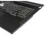 Keyboard incl. topcase DE (german) black/black with backlight - without keystone slot - original suitable for Asus ROG Strix SCAR III G731GW