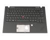 Keyboard incl. topcase DE (german) black/black with backlight and mouse-stick original suitable for Lenovo ThinkPad X1 Carbon 7th Gen (20R1/20R2)