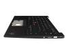 Keyboard incl. topcase DE (german) black/black with backlight and mouse-stick original suitable for Lenovo ThinkPad X1 Carbon G10 (21CB)