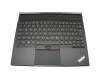 Keyboard incl. topcase DE (german) black/black with backlight and mouse-stick original suitable for Lenovo ThinkPad X1 Tablet Gen 2 (20JB/20JC)
