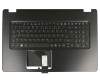 Keyboard incl. topcase DE (german) black/black with backlight original suitable for Acer Aspire F17 (F5-771G)