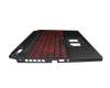 Keyboard incl. topcase DE (german) black/black with backlight original suitable for Acer Nitro 5 (AN515-58)