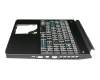 Keyboard incl. topcase DE (german) black/black with backlight original suitable for Acer Predator Helios 300 (PH315-52)