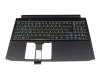 Keyboard incl. topcase DE (german) black/black with backlight original suitable for Acer Predator Triton 300 (PT315-51)