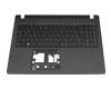 Keyboard incl. topcase DE (german) black/black with backlight original suitable for Acer TravelMate P2 (TMP215-53)