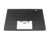 Keyboard incl. topcase DE (german) black/black with backlight original suitable for Asus GU603ZM