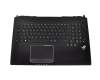 Keyboard incl. topcase DE (german) black/black with backlight original suitable for Asus ROG G750JS