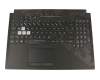 Keyboard incl. topcase DE (german) black/black with backlight original suitable for Asus ROG Strix Hero II GL504GM