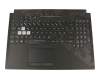 Keyboard incl. topcase DE (german) black/black with backlight original suitable for Asus ROG Strix SCAR II GL504GM