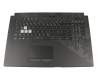 Keyboard incl. topcase DE (german) black/black with backlight original suitable for Asus ROG Strix SCAR II GL704GW