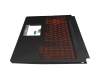 Keyboard incl. topcase DE (german) black/black with backlight original suitable for Asus TUF FX504GD