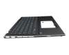 Keyboard incl. topcase DE (german) black/black with backlight original suitable for Asus UP6502ZD