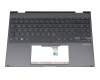 Keyboard incl. topcase DE (german) black/black with backlight original suitable for Asus UX371EA