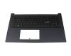 Keyboard incl. topcase DE (german) black/black with backlight original suitable for Asus VivoBook 17 X1704ZA