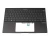 Keyboard incl. topcase DE (german) black/black with backlight original suitable for Asus ZenBook 14X OLED UM5401QA