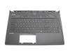 Keyboard incl. topcase DE (german) black/black with backlight original suitable for Exone go Workstation 1535