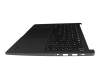 Keyboard incl. topcase DE (german) black/black with backlight original suitable for Lengda S16431