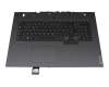 Keyboard incl. topcase DE (german) black/black with backlight original suitable for Lenovo Legion 5-17ARH05H (82GN)