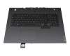 Keyboard incl. topcase DE (german) black/black with backlight original suitable for Lenovo Legion 5-17IMH05 (82B3)