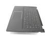 Keyboard incl. topcase DE (german) black/black with backlight original suitable for Lenovo Yoga 3 1470 (80JH)