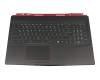 Keyboard incl. topcase DE (german) black/black with backlight original suitable for MSI GE63 Raider RGB 8RE/8RF (MS-16P5)