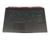 Keyboard incl. topcase DE (german) black/black with backlight original suitable for MSI GE63 Raider RGB 8RE/8RF (MS-16P5)