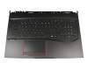 Keyboard incl. topcase DE (german) black/black with backlight original suitable for MSI GE75 9SE/9SF/9SG (MS-17E2)