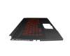 Keyboard incl. topcase DE (german) black/black with backlight original suitable for MSI GF76 11UE/11UEK (MS-17L1)