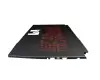 Keyboard incl. topcase DE (german) black/black with backlight original suitable for MSI GF76 Katana 11UD/11UDK (MS-17L2)