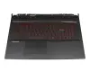 Keyboard incl. topcase DE (german) black/black with backlight original suitable for MSI GL75 Leopard 10SFR/10SDK/10SDR (MS-17E7)