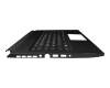 Keyboard incl. topcase DE (german) black/black with backlight original suitable for MSI GS76 11UH/11UG/11UE (MS-17M1)