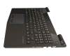 Keyboard incl. topcase DE (german) black/black with backlight original suitable for Medion Erazer X6603