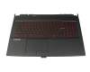 Keyboard incl. topcase DE (german) black/black with backlight suitable for MSI GL75 Leopard 10SCSK/10SCXK (MS-17E8)
