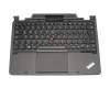 Keyboard incl. topcase DE (german) black/black with mouse-stick original suitable for Lenovo ThinkPad Helix (3698)