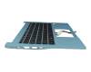 Keyboard incl. topcase DE (german) black/blue with backlight original suitable for Acer Swift 3 (SF314-57)