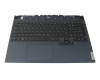 Keyboard incl. topcase DE (german) black/blue with backlight original suitable for Lenovo Legion 5-15ACH6A (82NW)