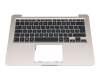 Keyboard incl. topcase DE (german) black/champagne with backlight original suitable for Asus VivoBook S14 S410UA
