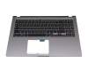 Keyboard incl. topcase DE (german) black/grey (SD) original suitable for Asus F1500EA