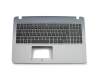 Keyboard incl. topcase DE (german) black/grey including ODD bracket original suitable for Asus VivoBook D540MB