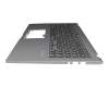 Keyboard incl. topcase DE (german) black/grey original suitable for Asus F1500EA