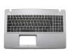 Keyboard incl. topcase DE (german) black/grey original suitable for Asus F550DP