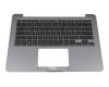Keyboard incl. topcase DE (german) black/grey original suitable for Asus L406MA