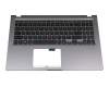 Keyboard incl. topcase DE (german) black/grey original suitable for Asus R565JA