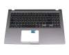 Keyboard incl. topcase DE (german) black/grey original suitable for Asus X515JA
