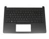 Keyboard incl. topcase DE (german) black/grey original suitable for HP 14s-dp0000