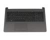 Keyboard incl. topcase DE (german) black/grey original suitable for HP 250 G6