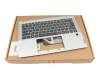 Keyboard incl. topcase DE (german) black/grey original suitable for Lenovo IdeaPad Flex 5-14IAU7 (82R7/82TA)