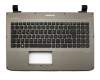 Keyboard incl. topcase DE (german) black/grey original suitable for Medion Akoya S6611T