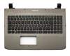 Keyboard incl. topcase DE (german) black/grey original suitable for Medion Akoya S6615T (US55INE1)