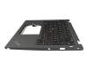 Keyboard incl. topcase DE (german) black/grey with backlight and mouse-stick (no WWAN) original suitable for Lenovo ThinkPad X13 Yoga G3 (21AW/21AX)